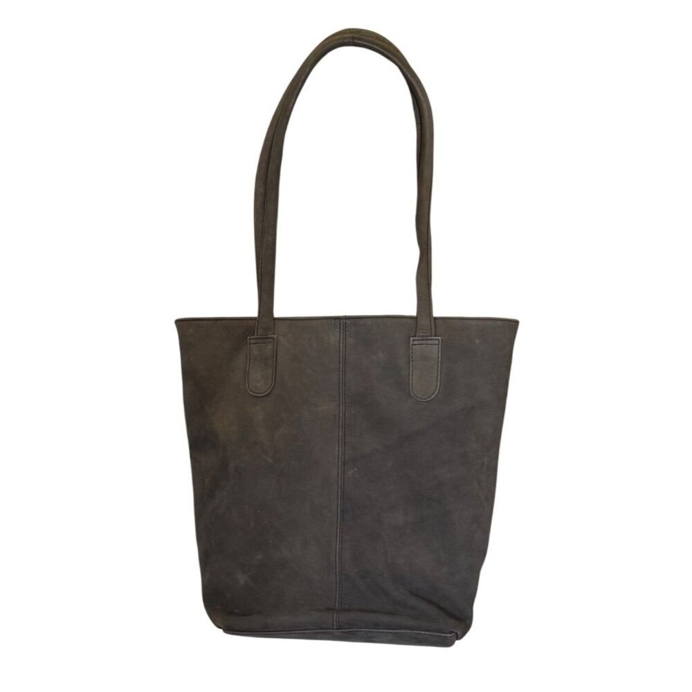 Hobo International  Leather Tote Bag Soft Gray Spacious Interior